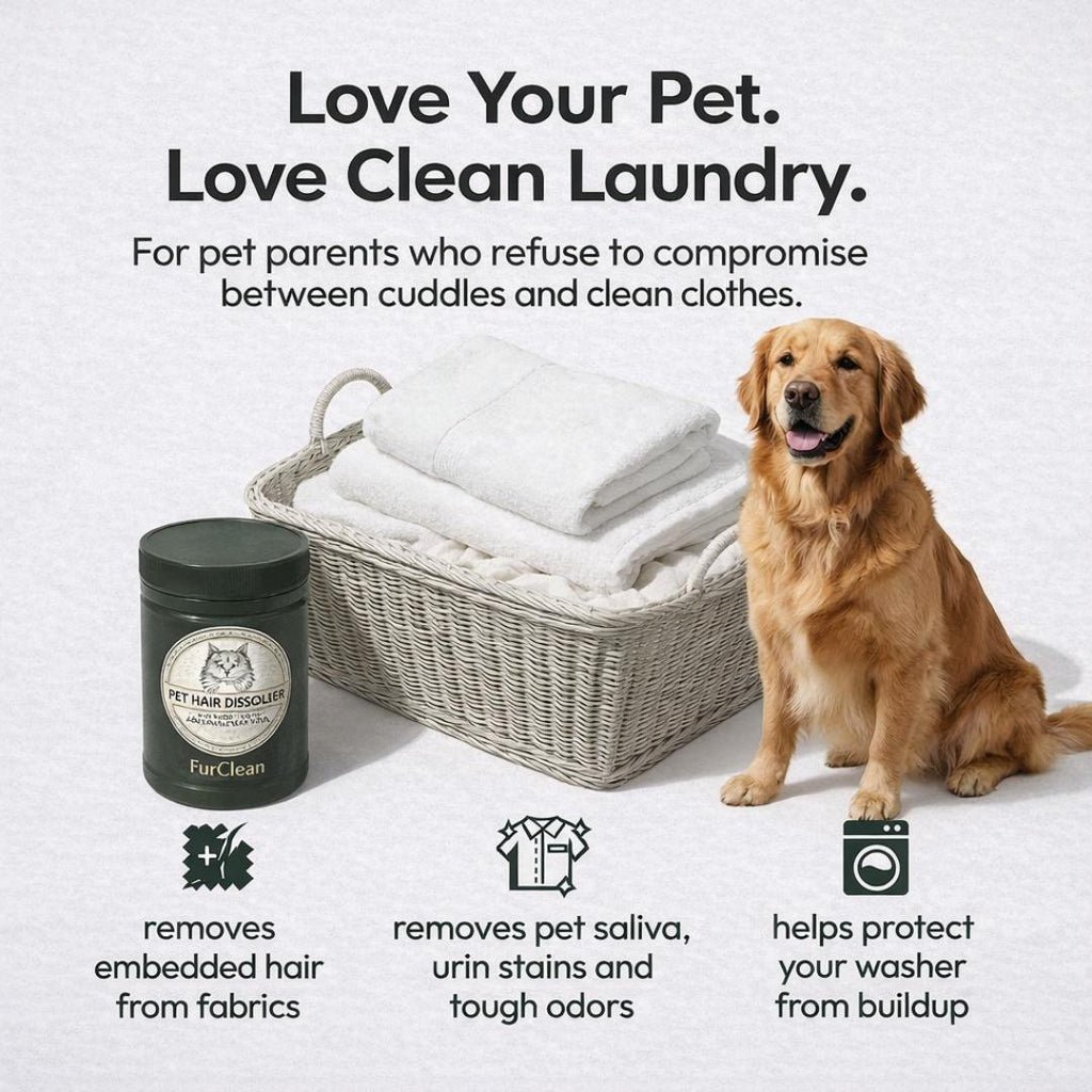 Pet Hair Dissolver Laundry Powder – 1 Wash Pet Hair Removal Formula